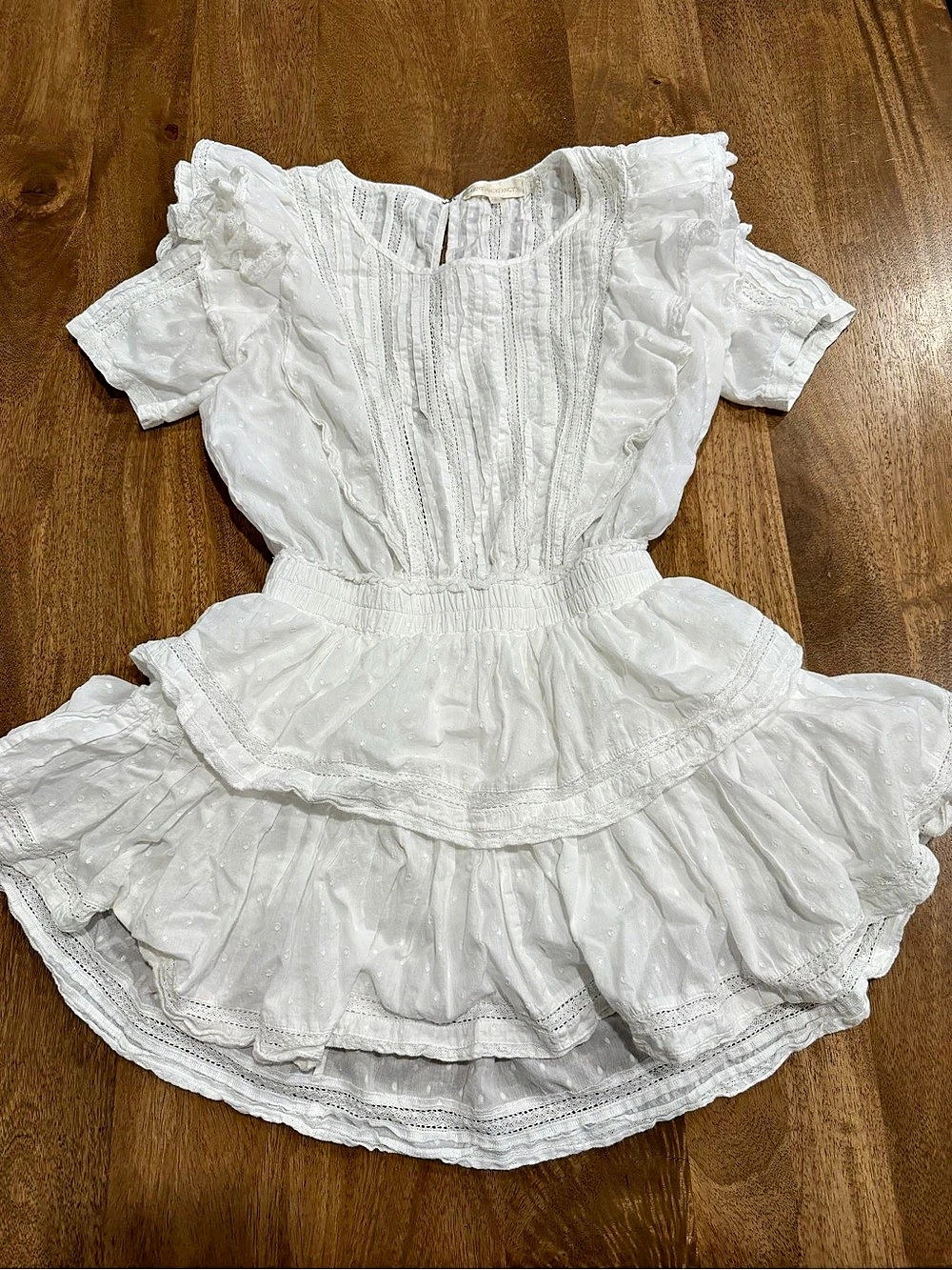 LoveShackFancy Natasha Heritage Mini Dress White